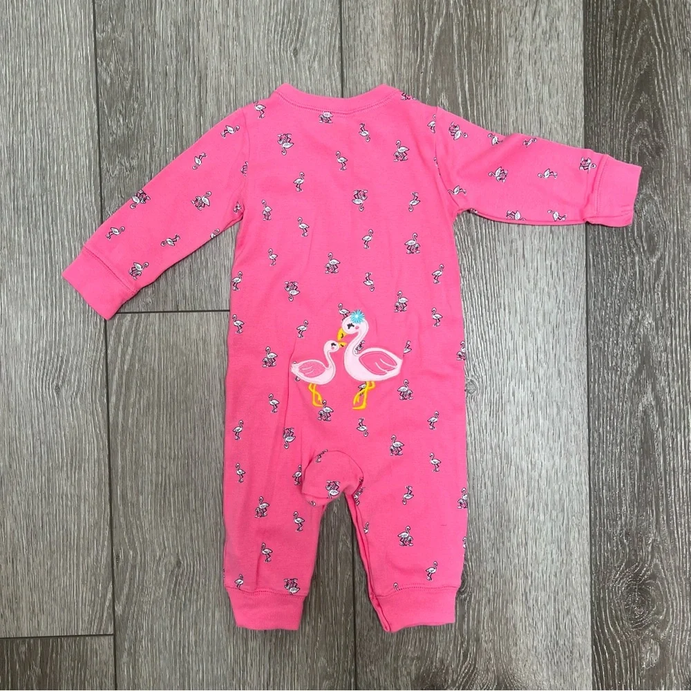 CARTERS FOOTLESS SNAP UP SLEEPER PINK FLAMINGO 6MO